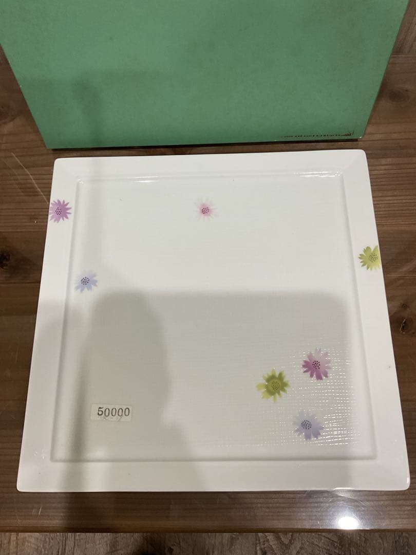 BERNARDAUD 花柄 正方形皿 箱付き