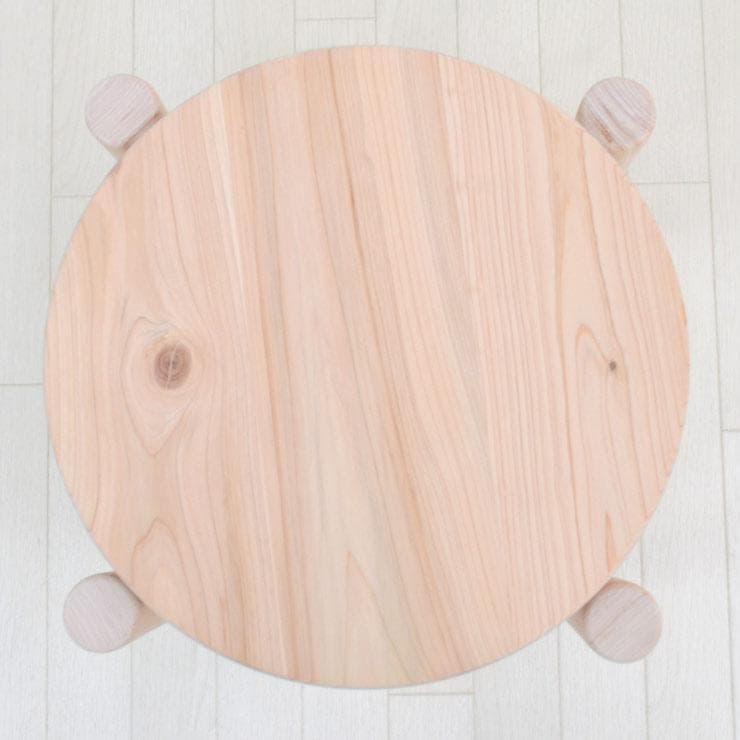 HPY ST HNK　スツール　ひのき国産　2脚（受注生産）　ホワイト