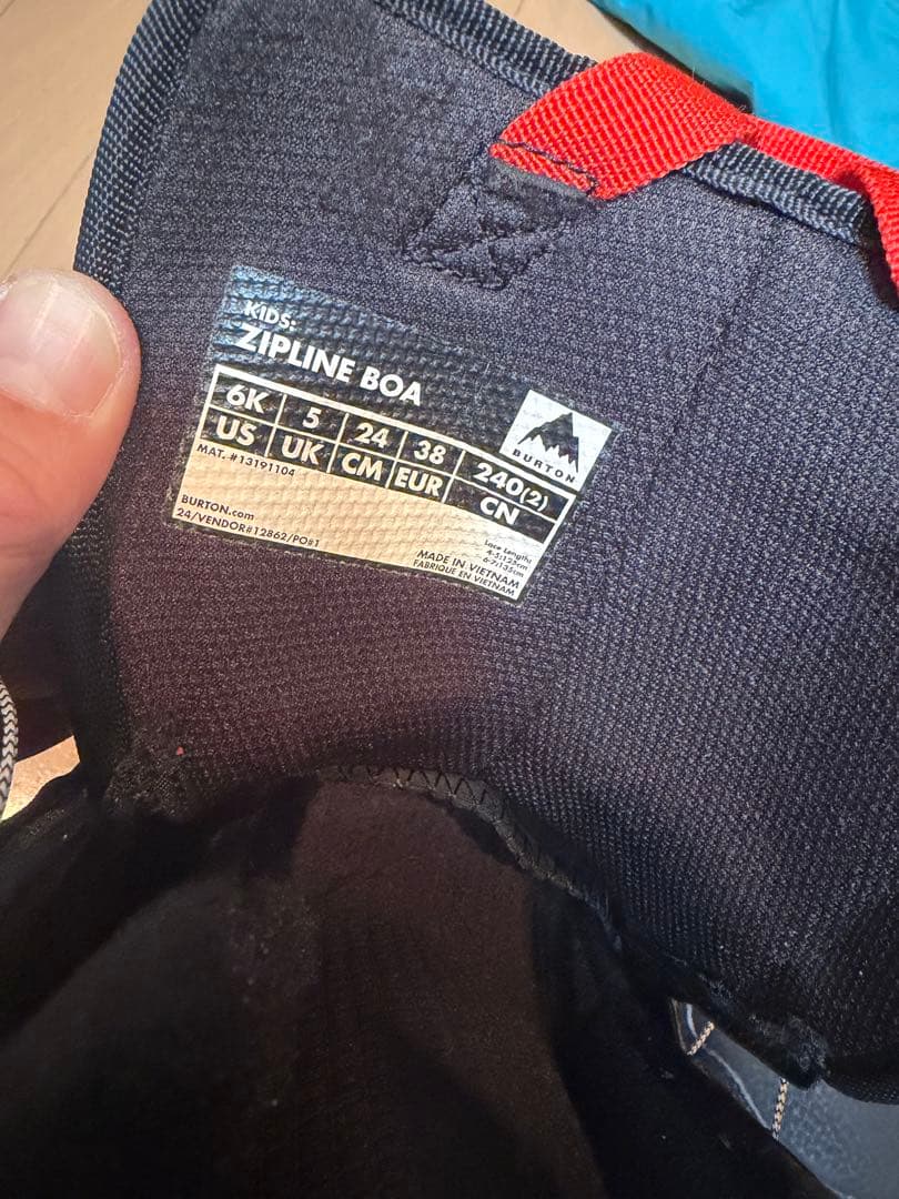バートン子供用スノーボードブーツ ZIPLINE BOA 6K 24cm
