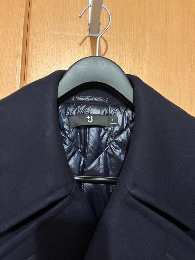 【極美品】ユニクロ +J ウールブレンド オーバーサイズピーコート XL
