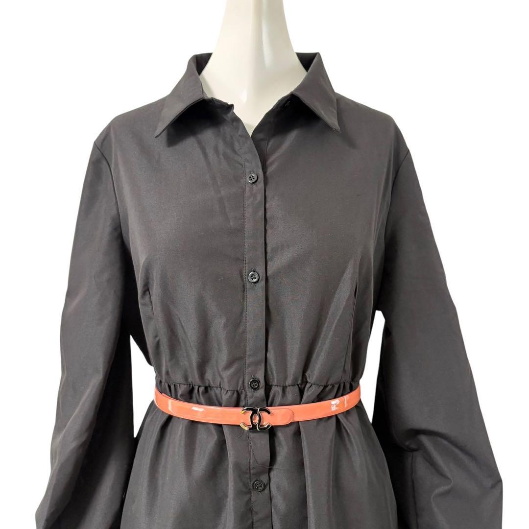 CHANEL シャネル　ベルト　ココマーク　エナメル　レザー