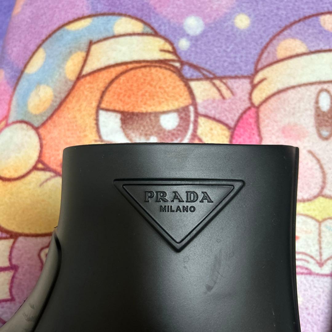 メンズ40男女兼用♦︎PRADA レインブーツ黒♦︎25cm