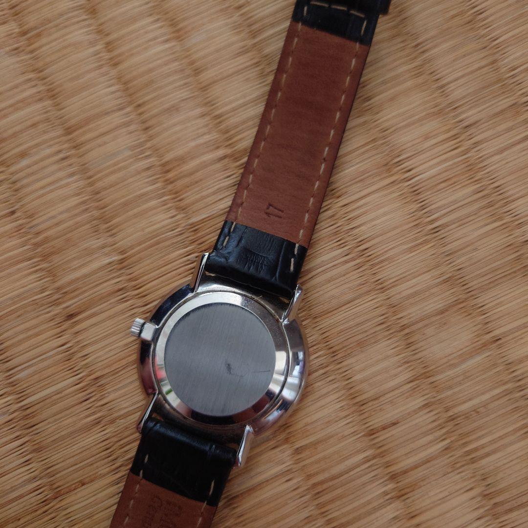 オメガ　de ville ホワイト文字盤 ブラックレザー