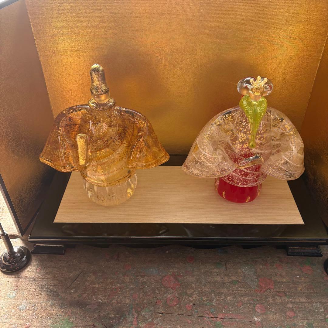 ガラス作家 川北成彦 さんのガラス雛 雛人形