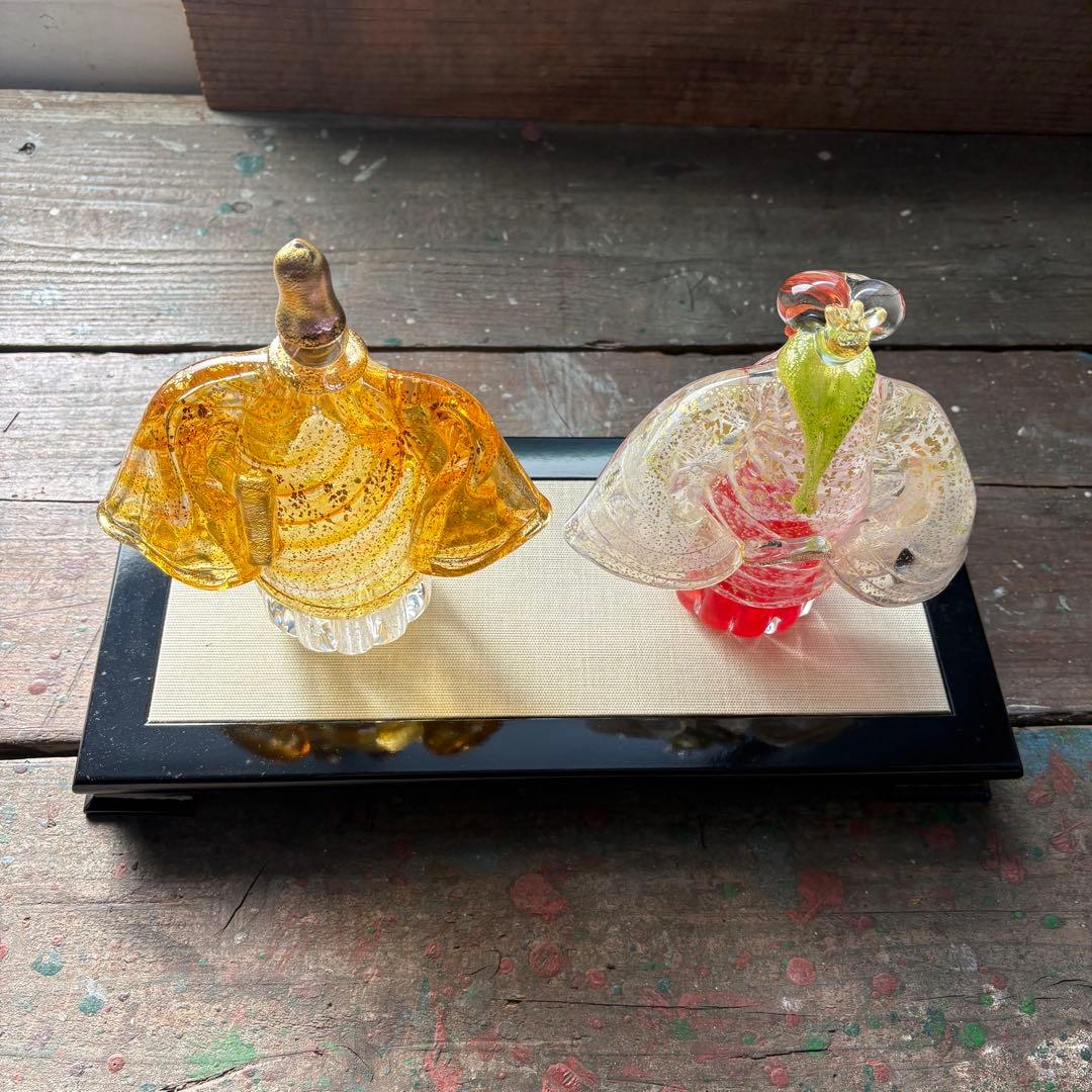 ガラス作家 川北成彦 さんのガラス雛 雛人形