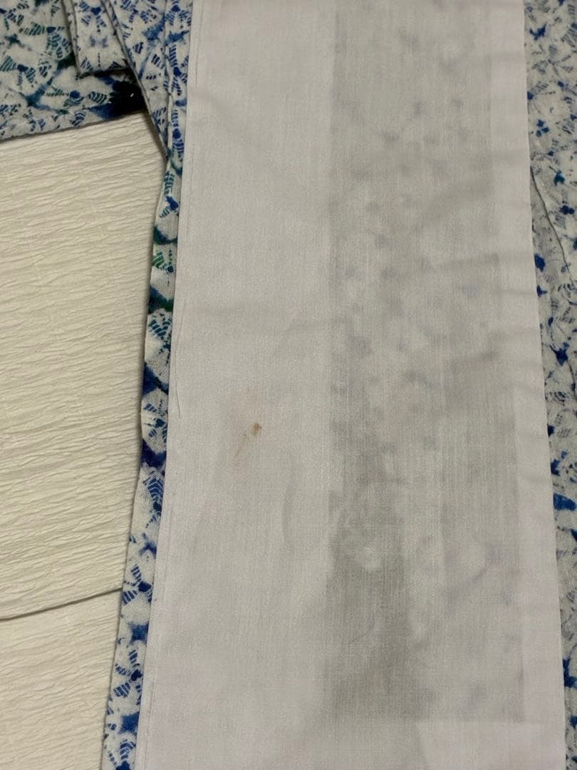 浴衣　有松鳴海絞り　立涌に花　裄67cm