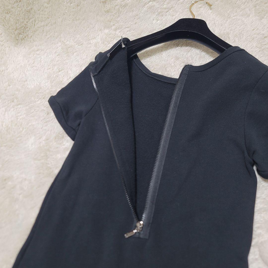 MONCLER モンクレール ワンピース フリル 裏起毛 ロゴワッペン