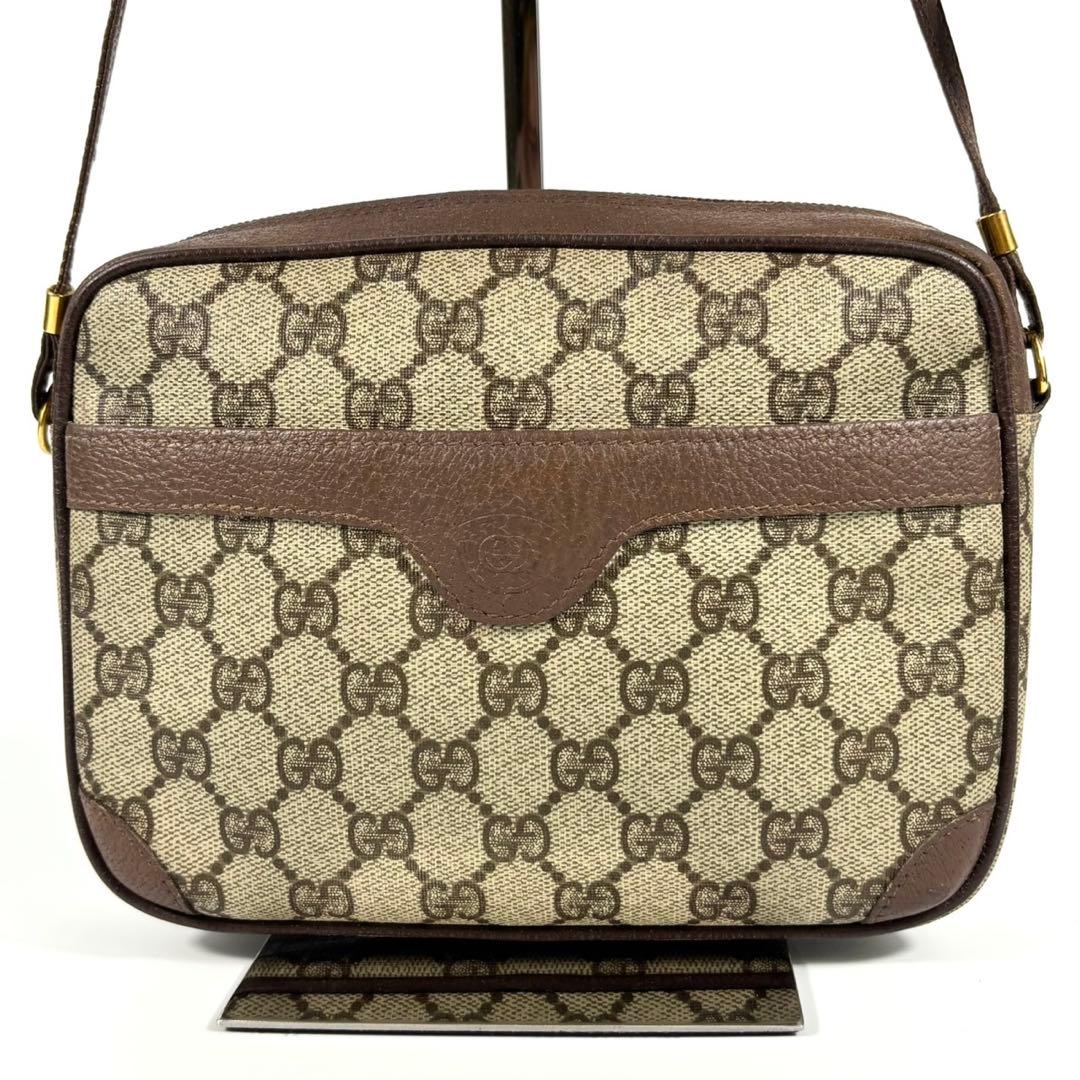 ✨美品✨グッチ ショルダーバッグ GGスプリーム インターロッキング PVC 茶