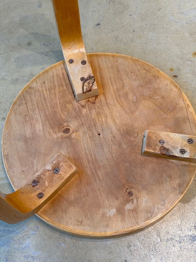 【希少・low】Artek スツール60 ローバージョン ブルーリノリウム