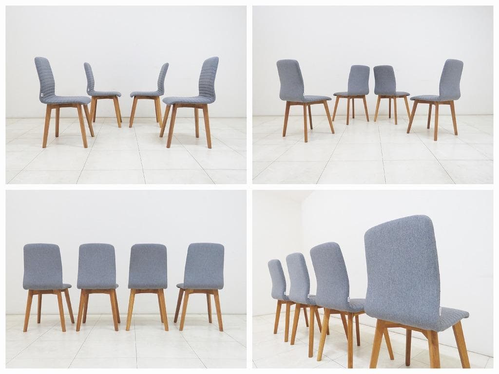 ドイツ KARE カレ ララグレー ダイニングチェア 4脚セット カフェ モダン