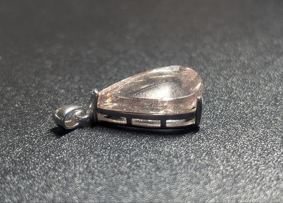 高品質極美神秘的ピンクファイヤークォーツペンダントトップ