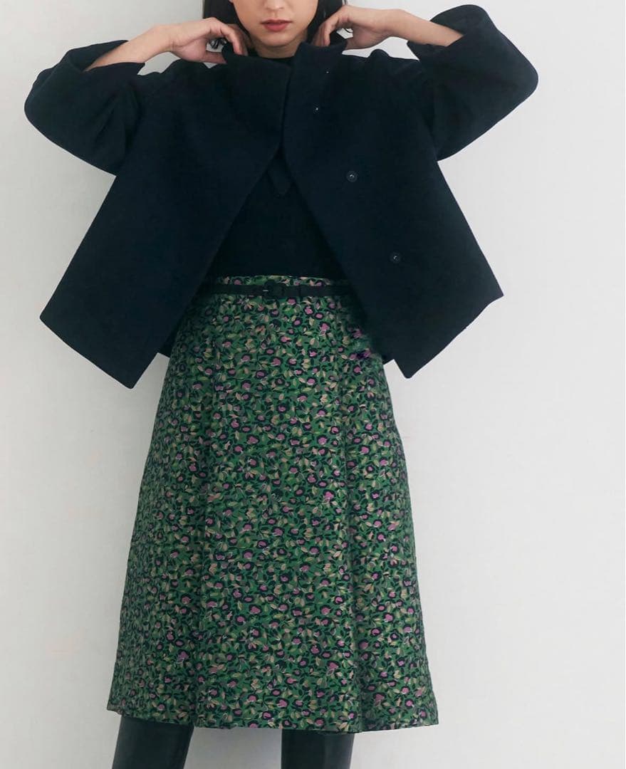 アナイ　ANAYI ワンピース　クリスマス　ツイード　ジャガード