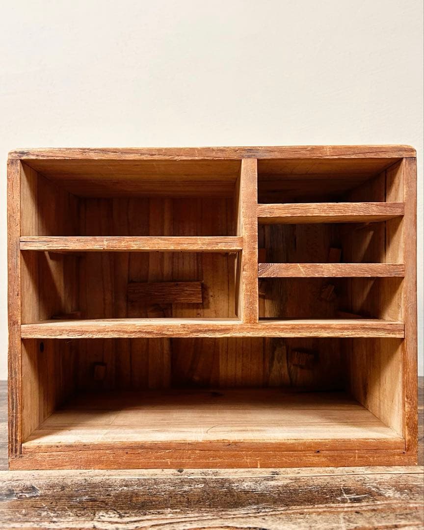 美品　小引き出し 箪笥 木製 昭和初期 古家具 無垢材 道具箱 収納棚