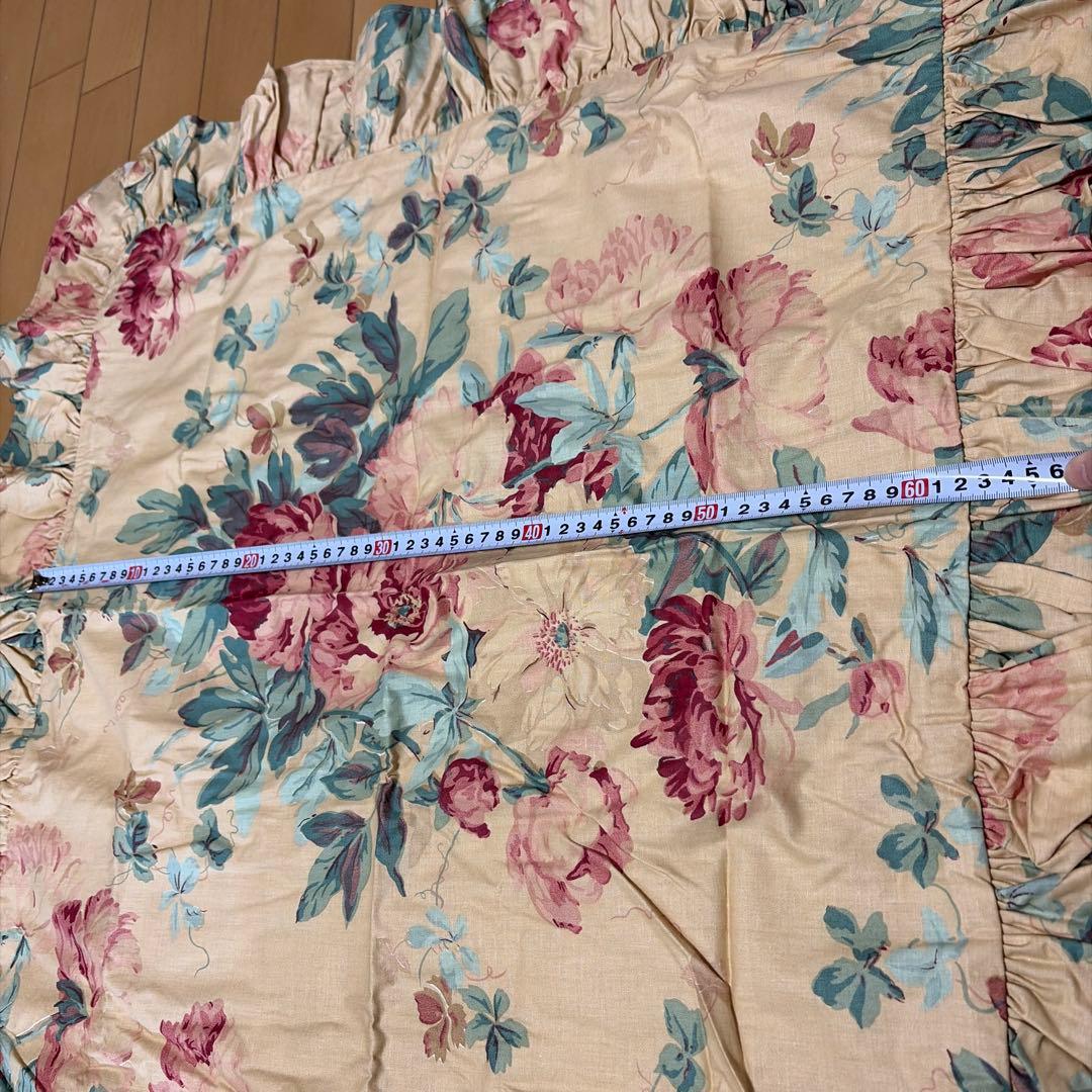 Ralph Lauren フラワーフリルクッションカバー