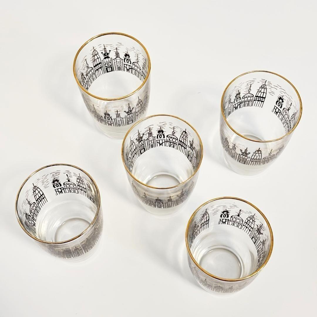 NARUMI 金彩 プレート&グラスセット ビルディング