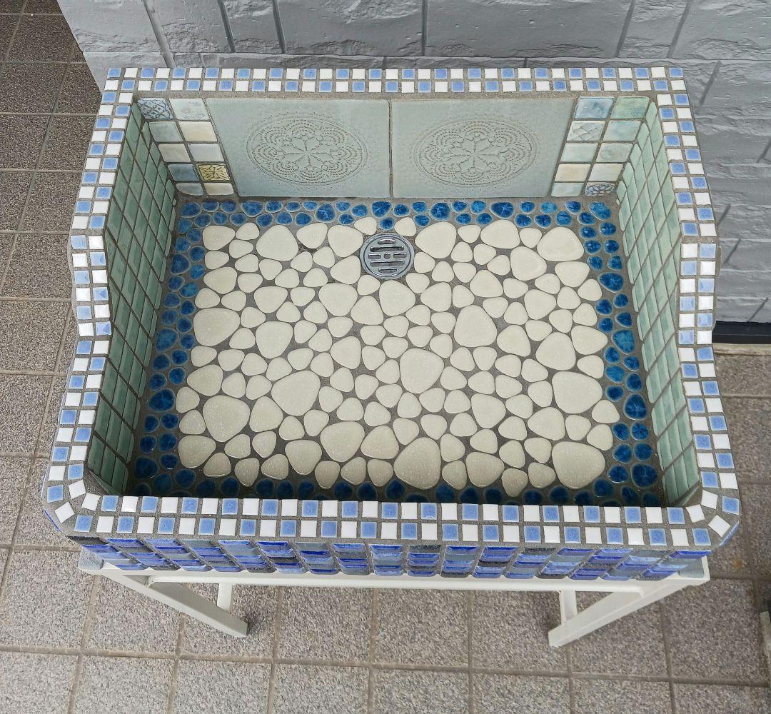 カサブランカタイルガーデンシンク約47cm×約37cm　スタンドセット