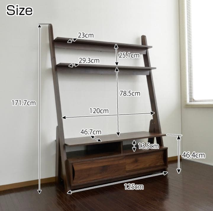 【予約販売3月中旬】テレビ台 50インチ対応 125cm幅 ブラウン 北欧