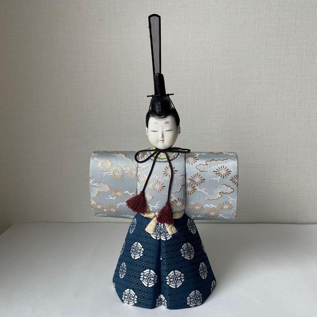 お雛様　立ち雛　木目込み人形　久月　ガラスケース付き　雪洞付き