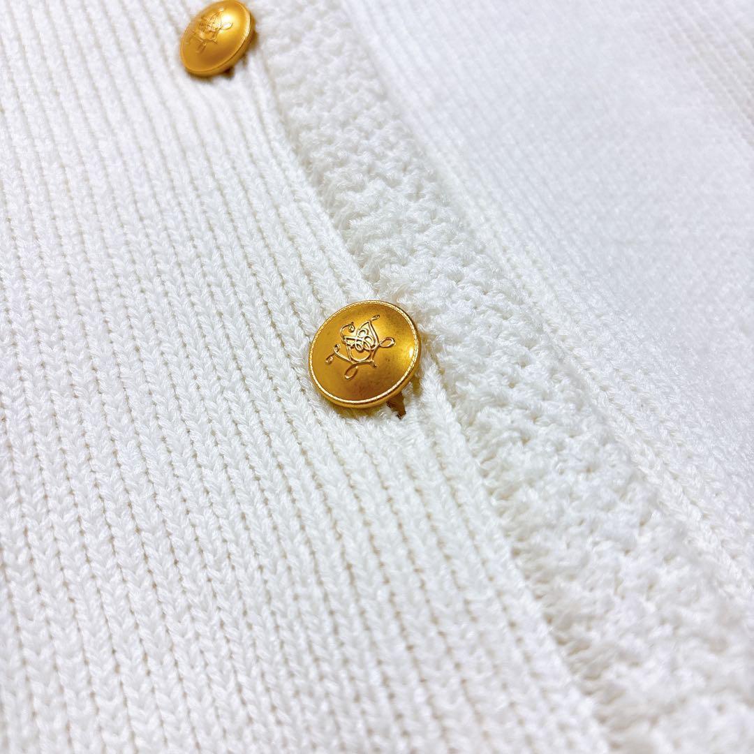 SEVEN TEN セブンテン ニット ジャケット 鹿の子 エンブレムボタン