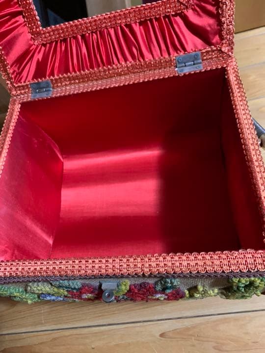 昭和レトロ　アンティーク裁縫箱　小物入れにも