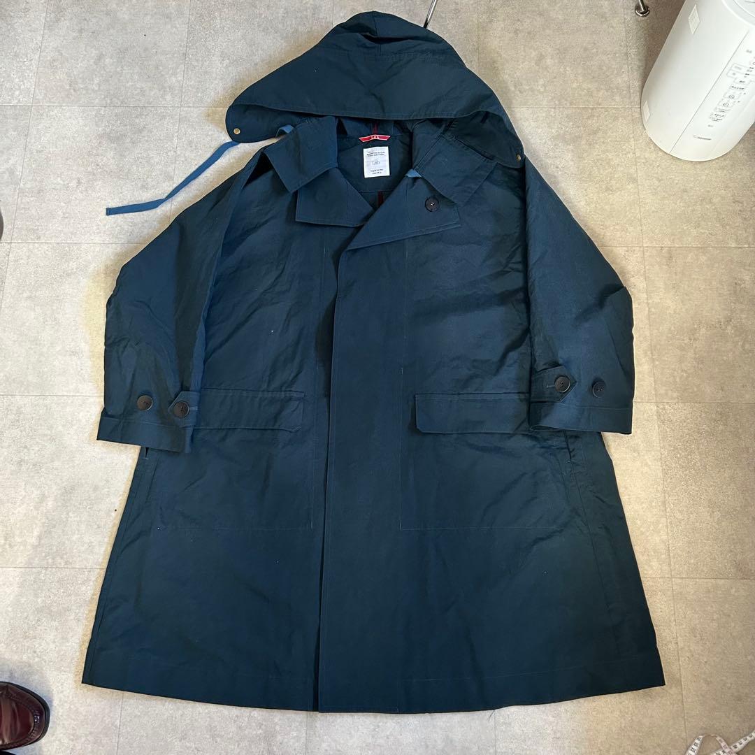Leh ダークブルー オーバーコート Mサイズ ネイビー