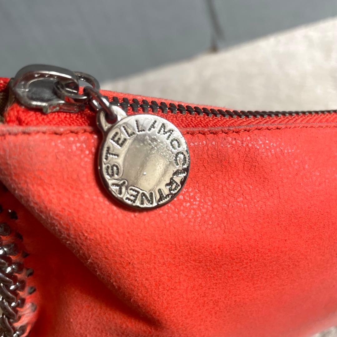 【希少色】 ステラマッカートニー クラッチバッグ ファラベラ オレンジ チェーン