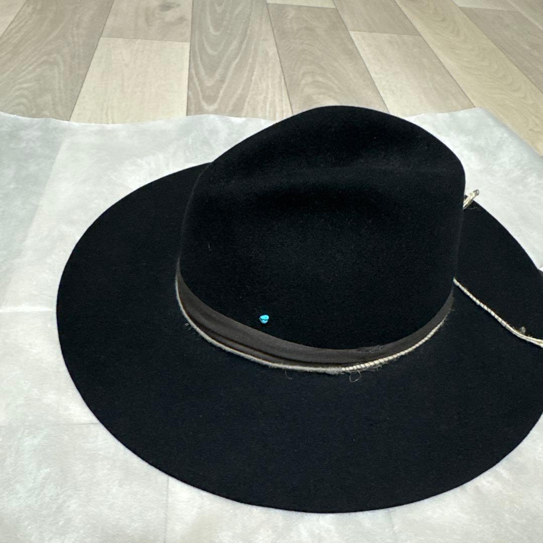 SUPERDUPER ブラック ウールフェルトハット