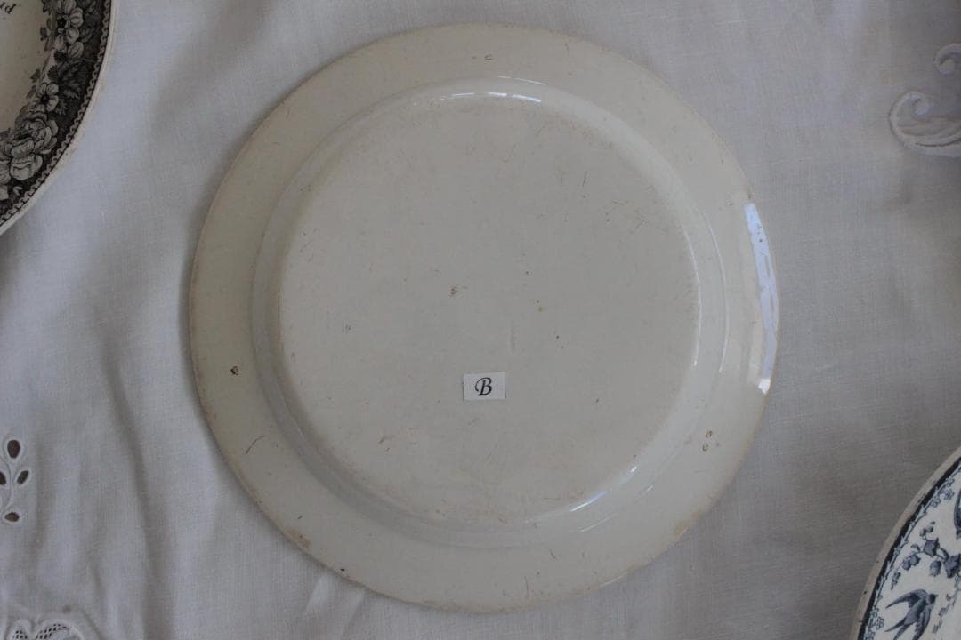 【B】クレイユ モントローグリザイユプレート/フランスアンティーク