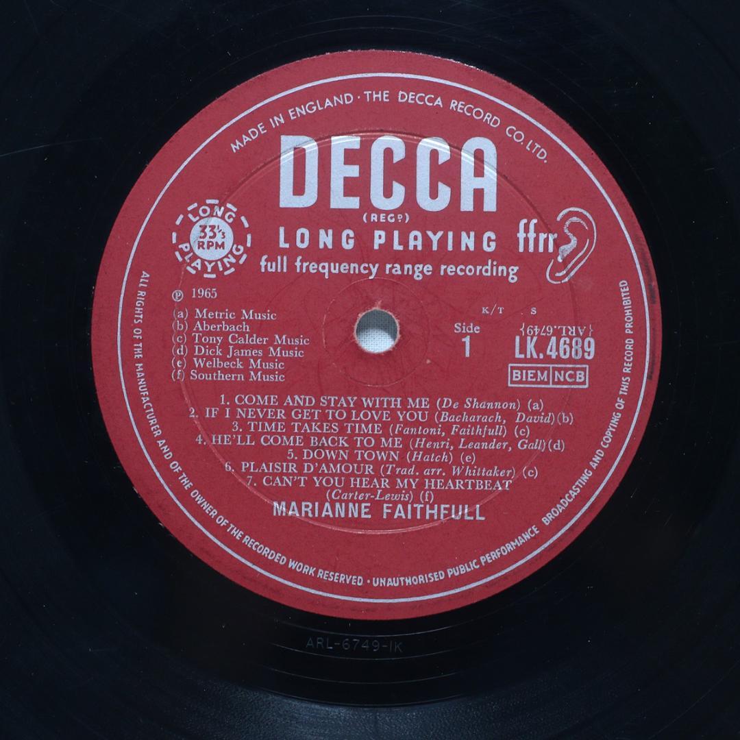 英LP Marianne Faithfull UK盤 Mono 初回プレス