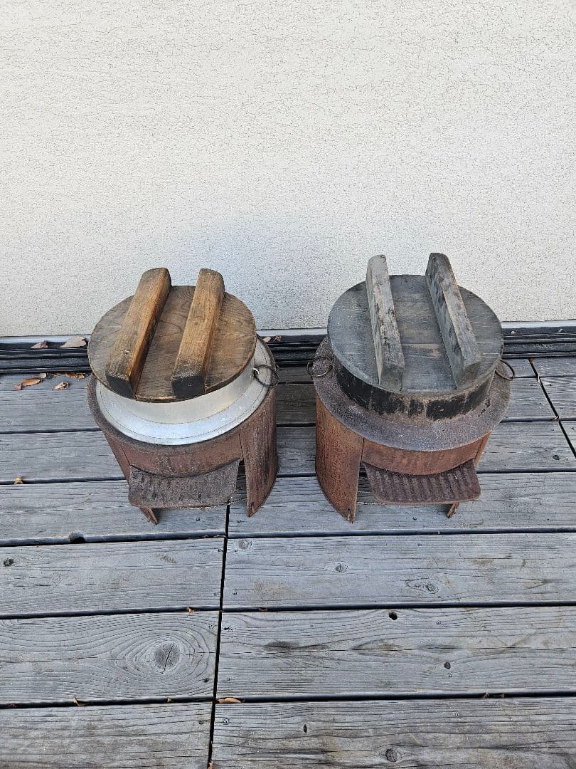 2こセット　羽釜　釜戸　昭和レトロ　古道具　古民具