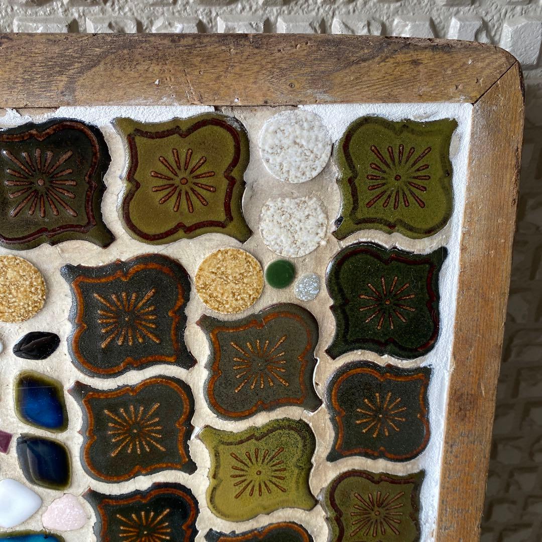 ストーブ台　薪ストーブ　タイル張り　古民家　昭和レトロ　b3