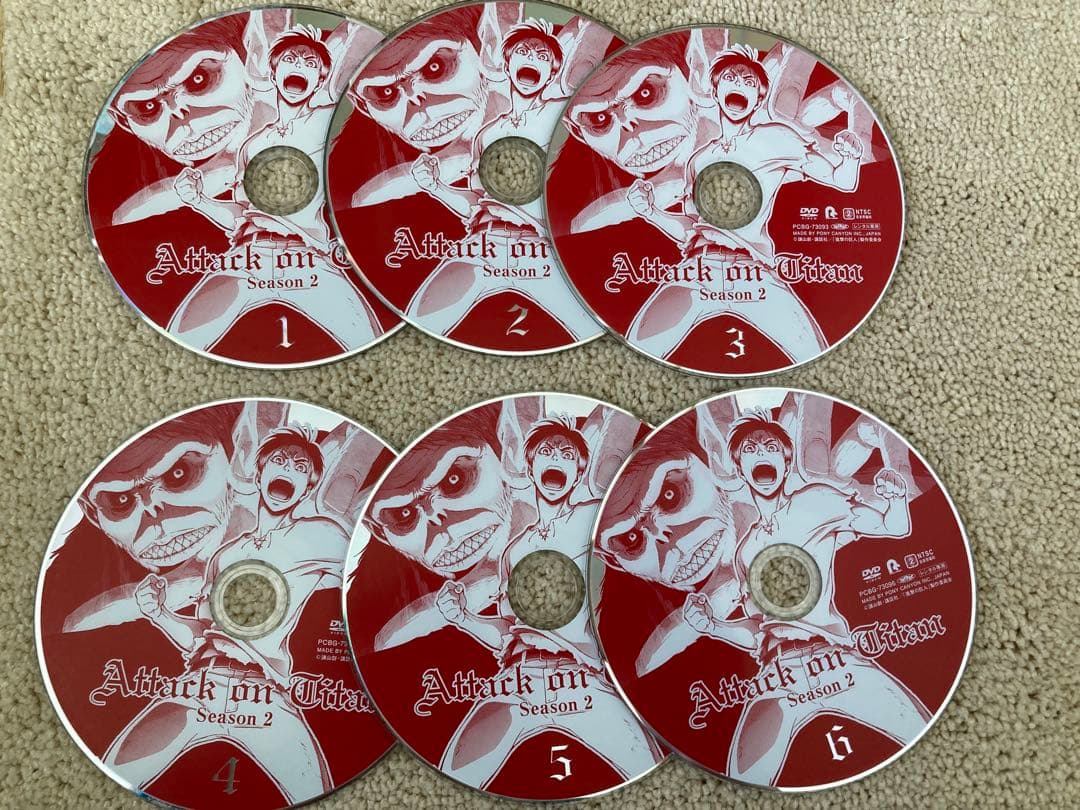 進撃の巨人 アニメ　DVD セット 1〜3シーズン　全30枚