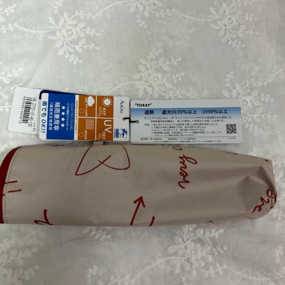 タイムセール　agnes b. ハートプリント サマーシールド　折畳日傘　新品