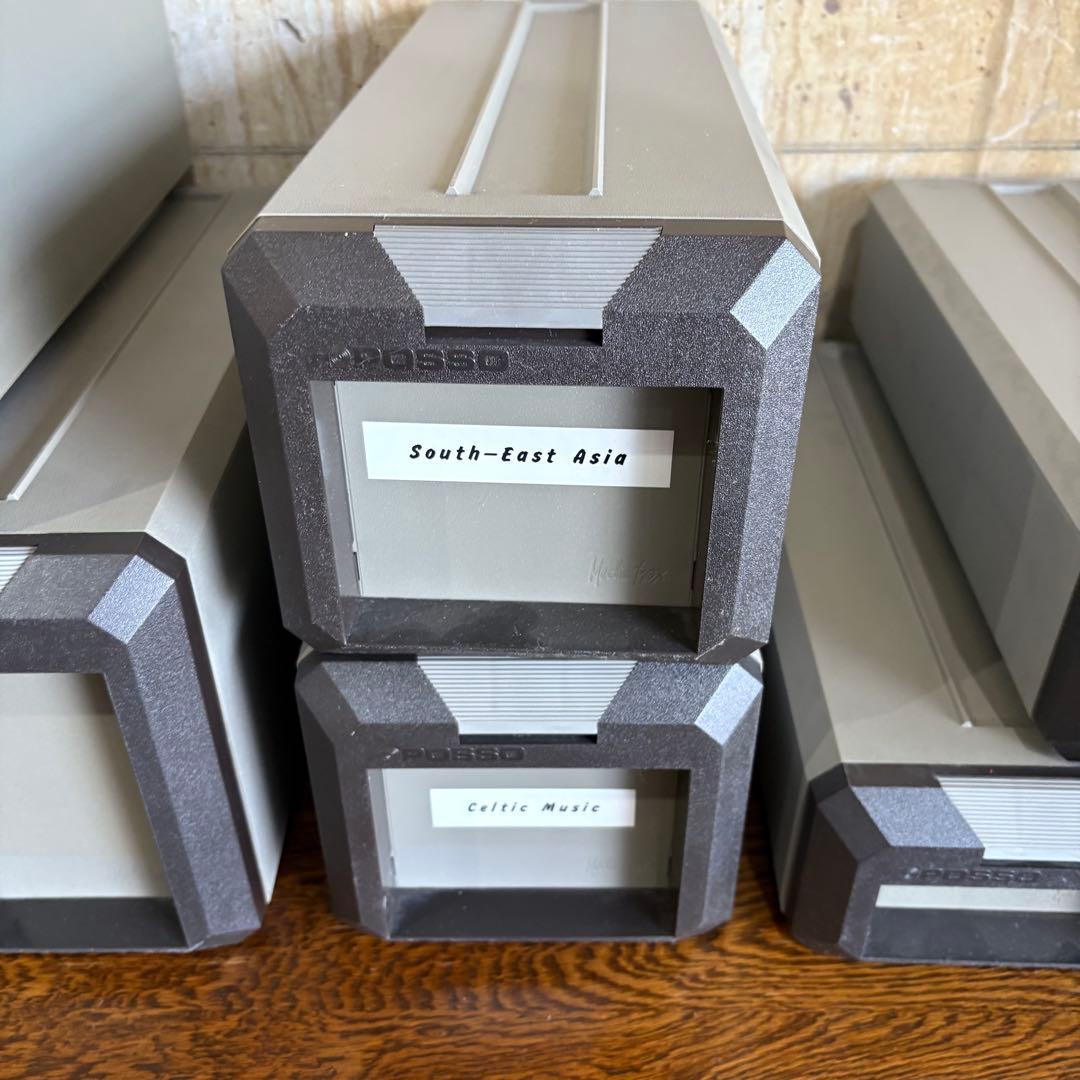 POSSO フランス製　オーディオライブラリー　CD カセット　収納ケースセット