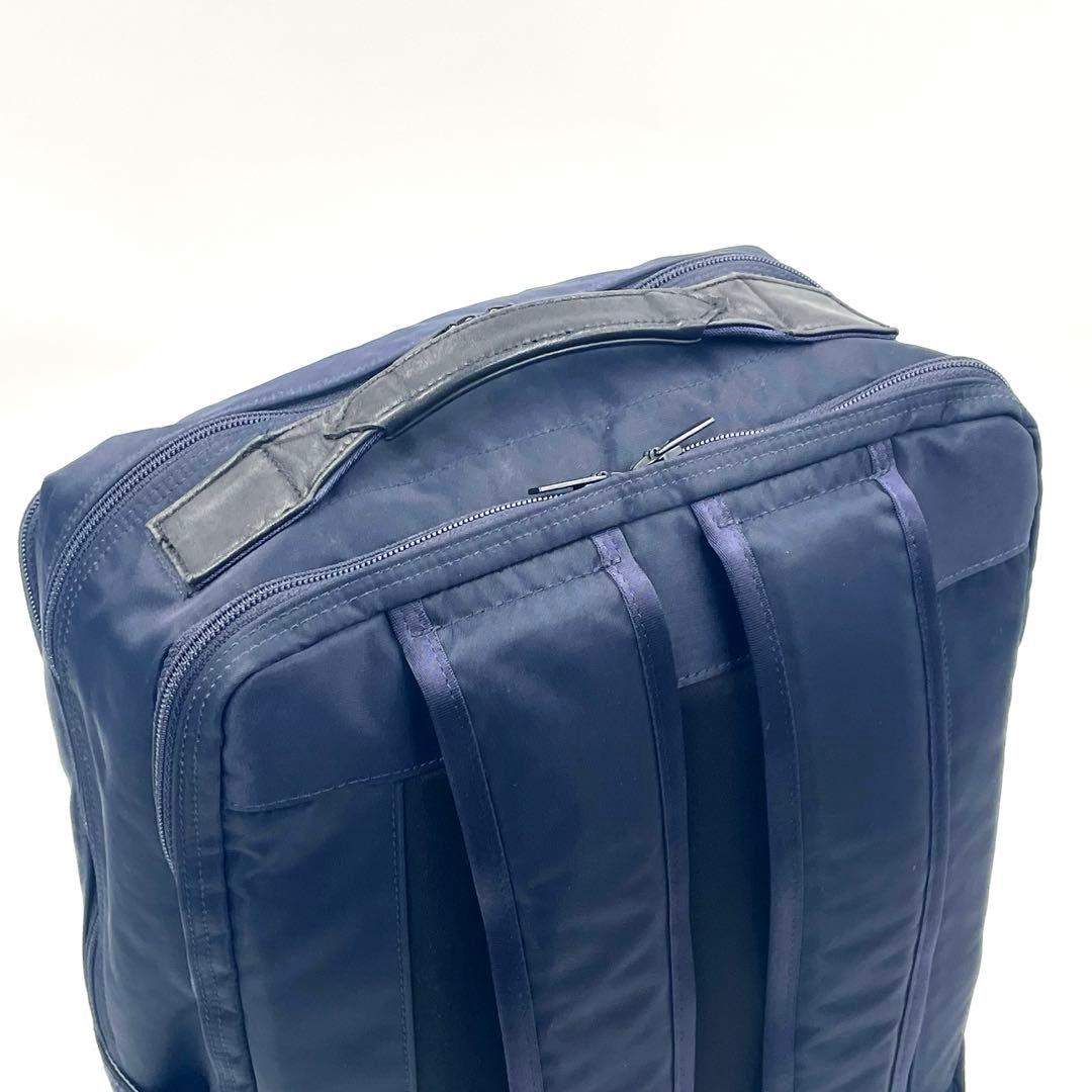 【美品】PORTER TIME ポーター タイム バッグパック ビジネスネイビー