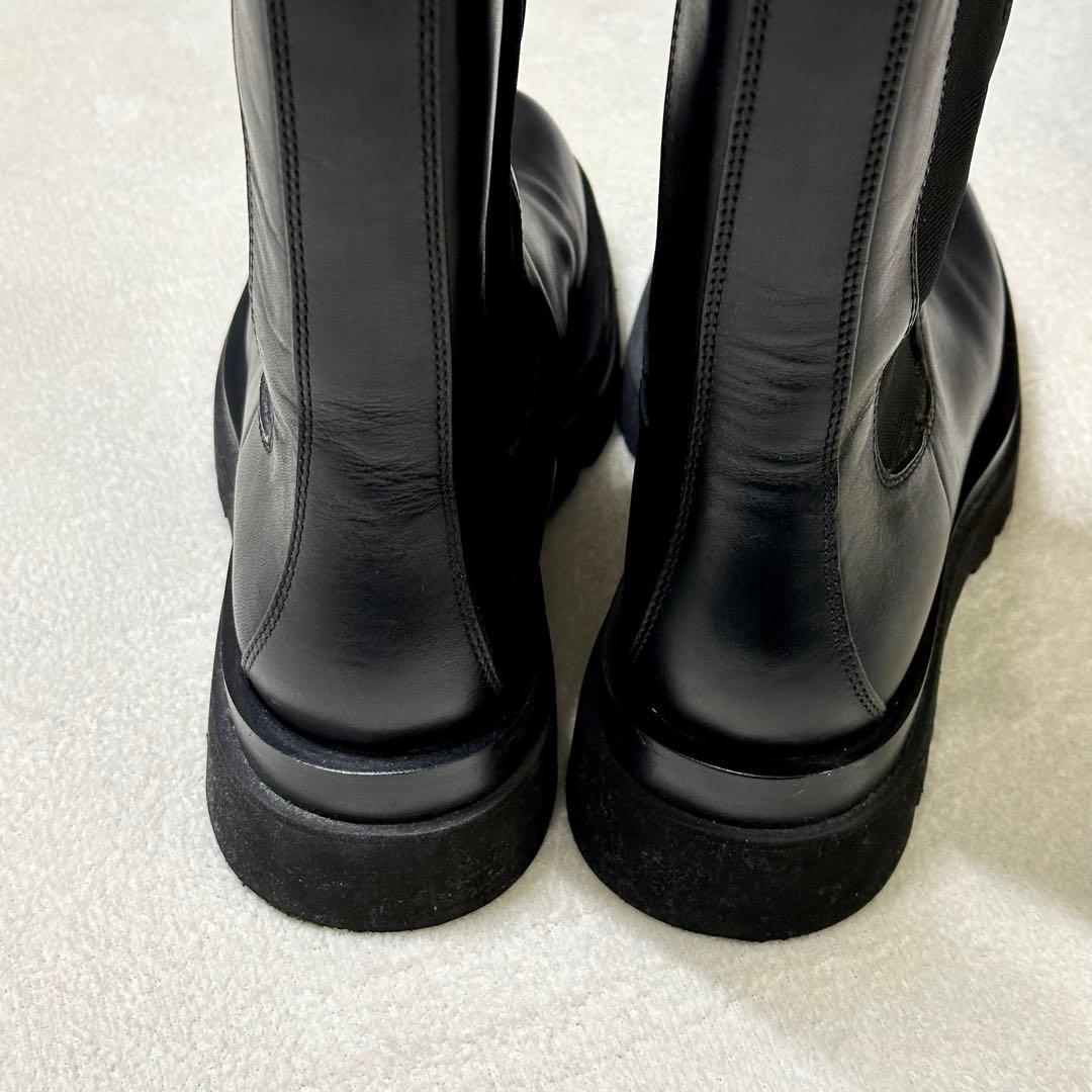 39/24.5 ボッテガヴェネタ サイドゴアブーツ ブラック