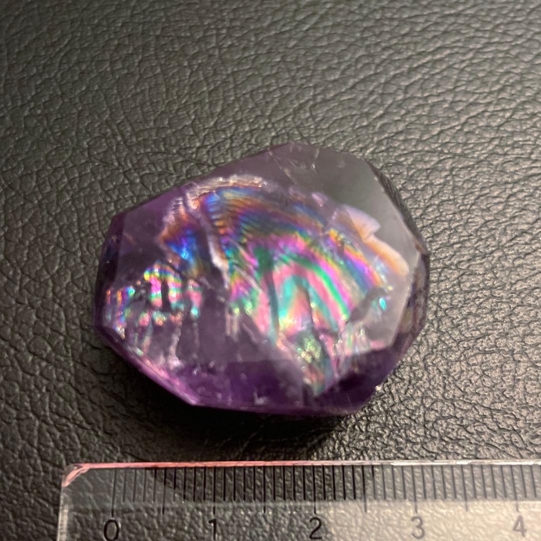 アメシスト　虹　ファントム　ロマネサイト　フリーフォーム　3.4㎝　高品質