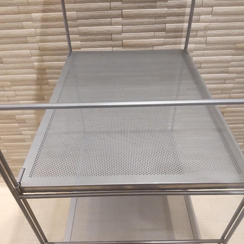 ★廃盤品★ 無印良品 スチール ユニットシェルフ シルバー メッシュ