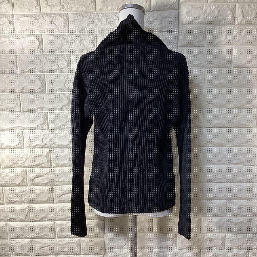 ISSEY MIYAKE イッセイミヤケ　プリーツ長袖カットソー　Vネック