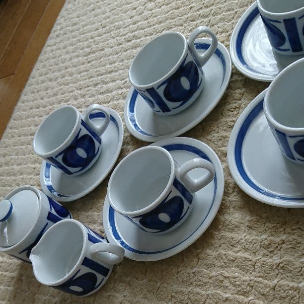 レア物！たち吉！コーヒーカップ5客&シュガー&ミルクポット！
