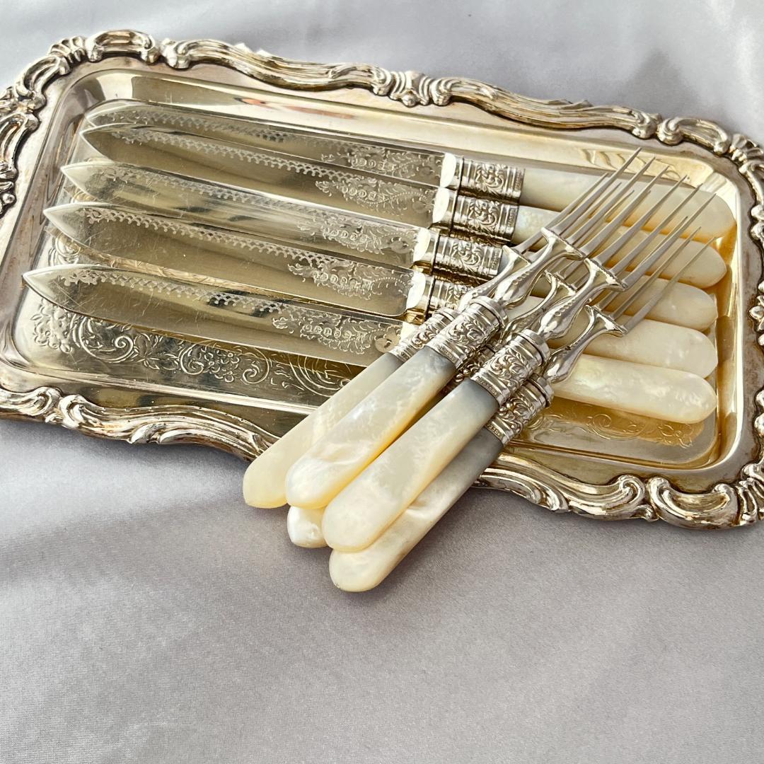 【Allen & Darwin】【白蝶貝】パストリーセット マザーオブパール