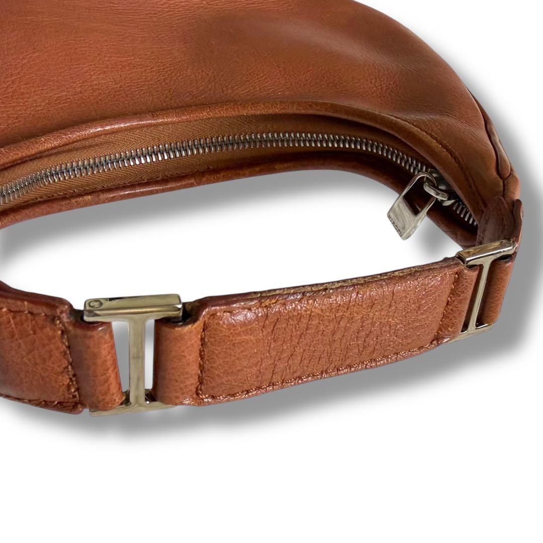 HIROFU ヒロフ レザーバッグ 三日月型 ブラウン 本革 ワンショルダー