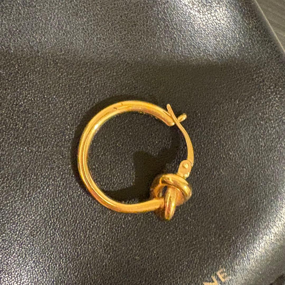 CELINE(セリーヌ) ノットピアス フープピアス ゴールド　片耳　刻印あり