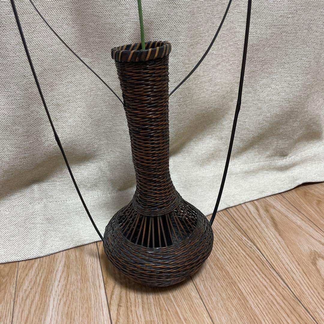 竹籠　花籠　ビンテージ　アンティーク