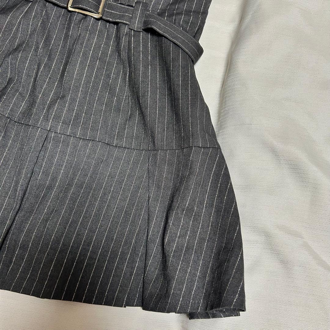 robe de fleurs ストライプタイトフィットミニドレス