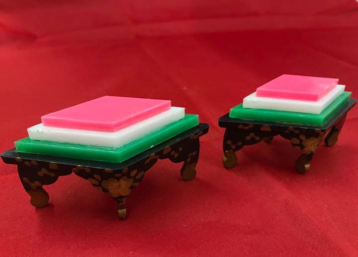 お雛様　お道具　懸盤膳揃　菊印6.0cm