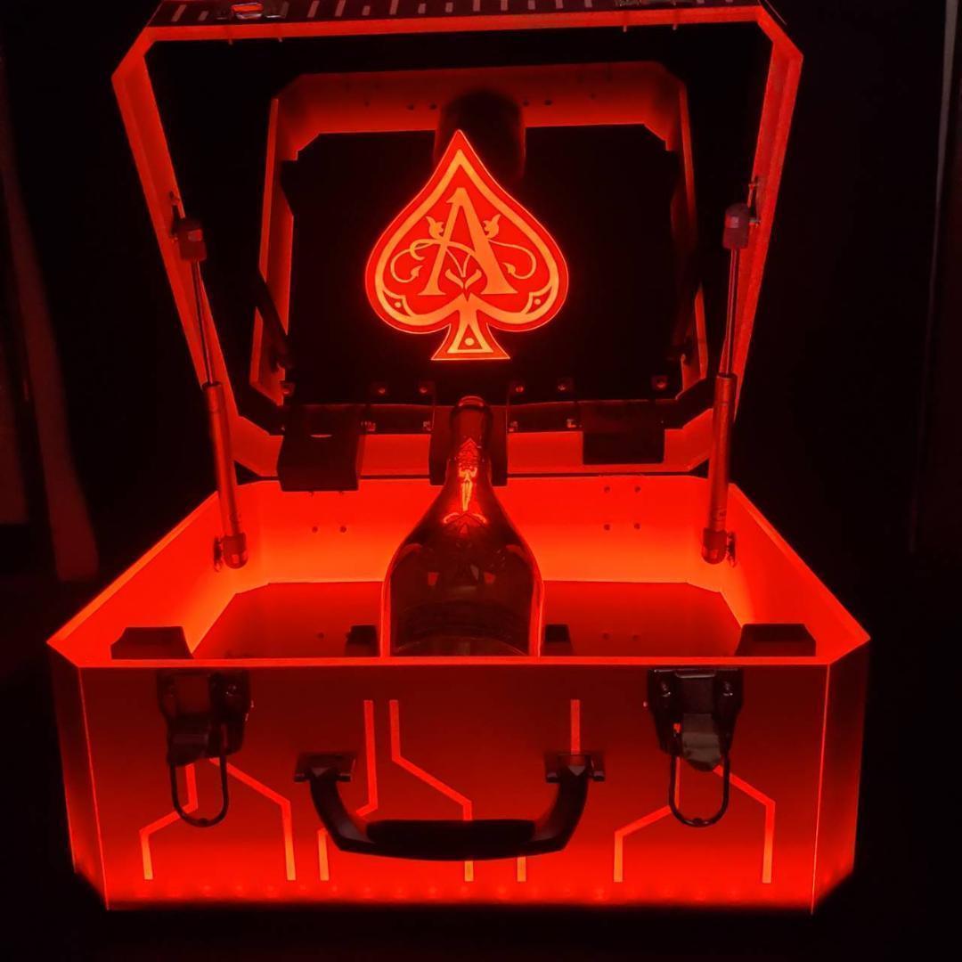 アルマンド ディスプレイ LED アタッシュ ケース ライト シャンパン クラブ