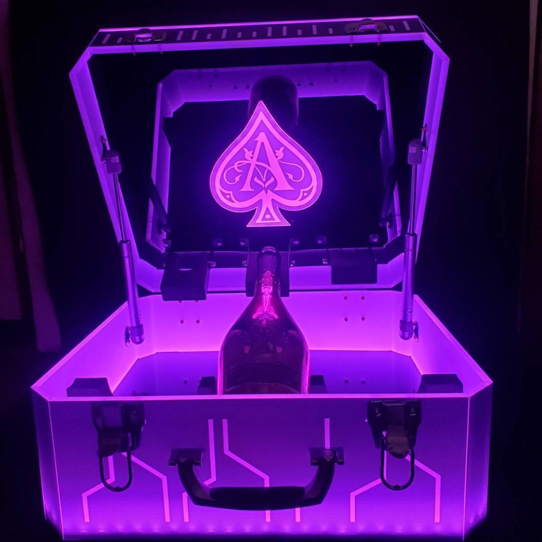 アルマンド ディスプレイ LED アタッシュ ケース ライト シャンパン クラブ