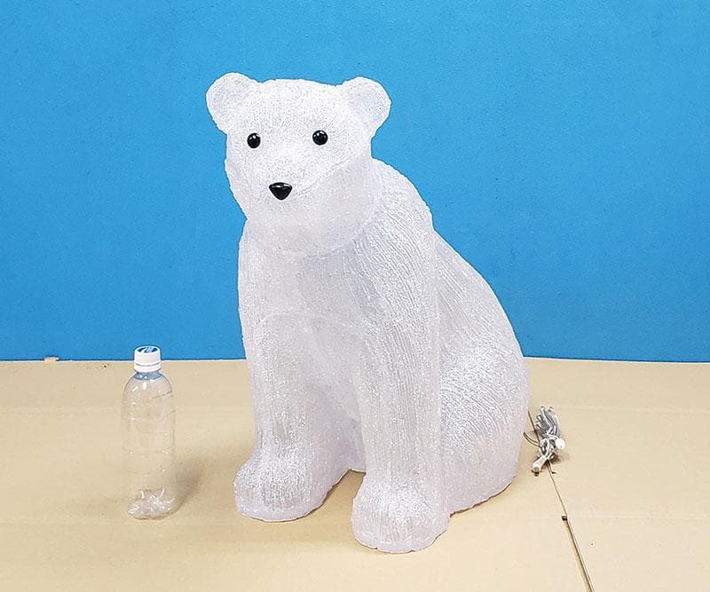 モチーフライト　LEDクリスタル・ホワイトベア　JOA-194