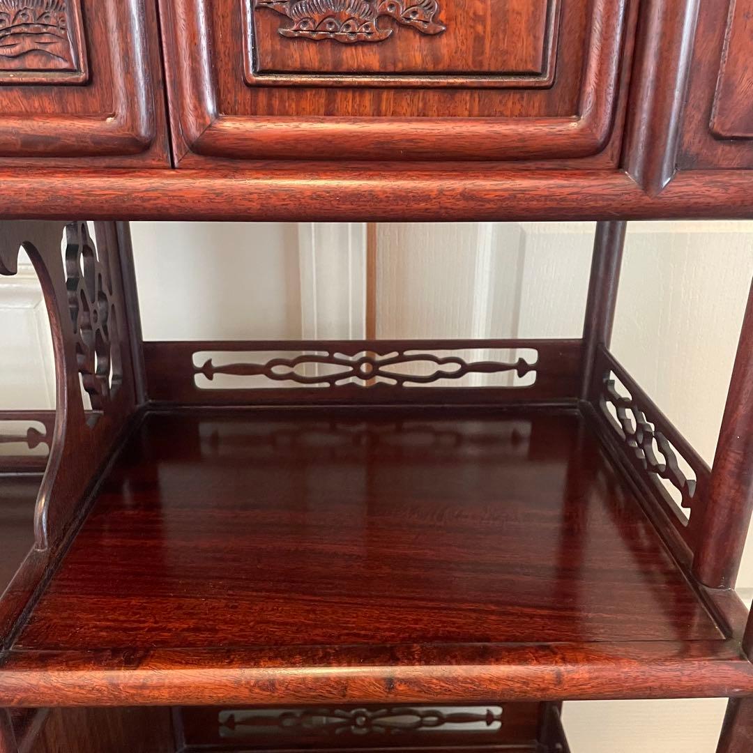 唐木家具 【美品】茶箪笥 ヴィンテージ　飾り棚 アンティーク家具　和家具